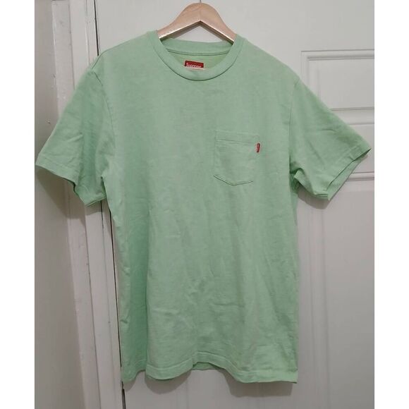 Supreme mens xl thick cotton tshirt lime green shortsleeve - Picture 1 of 7